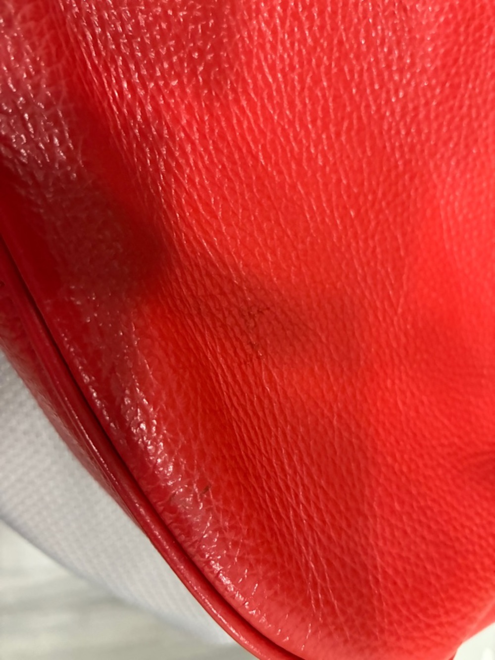 Coach Pebbled Leather Red Hobo Bag with Detachable Strap - Picture 10 of 14